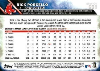 2016 Topps - All-Star Game #608 Rick Porcello Back