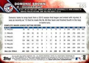 2016 Topps - All-Star Game #655 Domonic Brown Back
