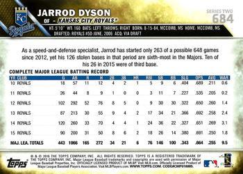 2016 Topps - All-Star Game #684 Jarrod Dyson Back