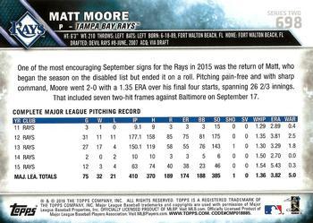 2016 Topps - All-Star Game #698 Matt Moore Back