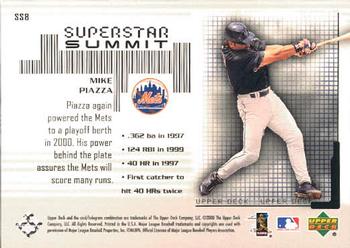 2001 Upper Deck - Superstar Summit #SS8 Mike Piazza Back