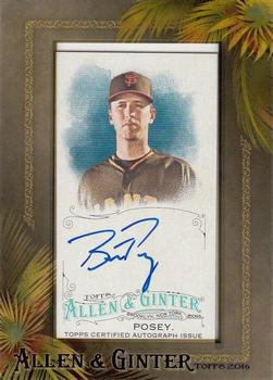 2016 Topps Allen & Ginter - Framed Mini Baseball Autographs #AGA-BP Buster Posey Front