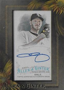 2016 Topps Allen & Ginter - Framed Mini Baseball Autographs #AGA-CSA Chris Sale Front
