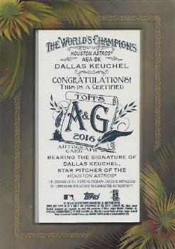 2016 Topps Allen & Ginter - Framed Mini Baseball Autographs #AGA-DK Dallas Keuchel Back