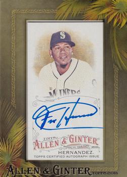 2016 Topps Allen & Ginter - Framed Mini Baseball Autographs #AGA-FH Felix Hernandez Front