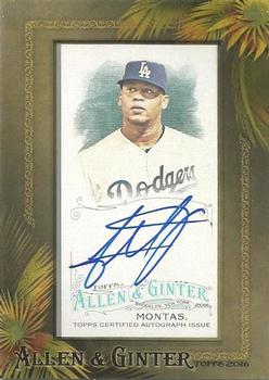 2016 Topps Allen & Ginter - Framed Mini Baseball Autographs #AGA-FM Frankie Montas Front