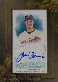 2016 Topps Allen & Ginter - Framed Mini Baseball Autographs #AGA-JBE Jose Berrios Front