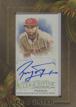 2016 Topps Allen & Ginter - Framed Mini Baseball Autographs #AGA-JP Jose Peraza Front