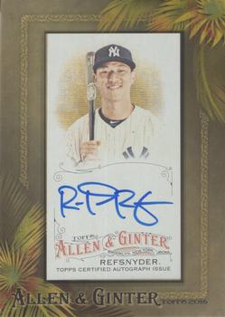 2016 Topps Allen & Ginter - Framed Mini Baseball Autographs #AGA-RR Rob Refsnyder Front