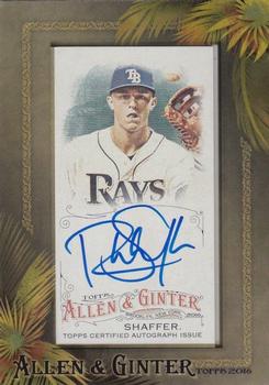 2016 Topps Allen & Ginter - Framed Mini Baseball Autographs #AGA-RS Richie Shaffer Front