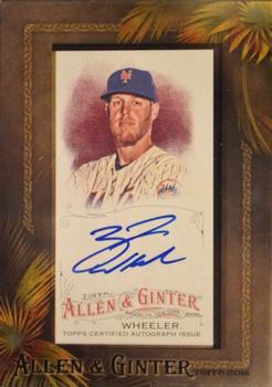 2016 Topps Allen & Ginter - Framed Mini Baseball Autographs #AGA-ZW Zack Wheeler Front
