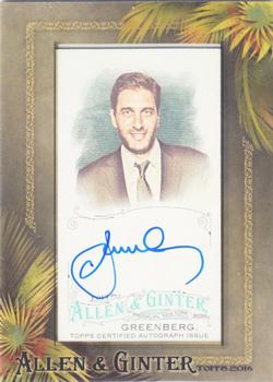 2016 Topps Allen & Ginter - Framed Mini Non-Baseball Autographs #AGA-MG Mike Greenberg Front