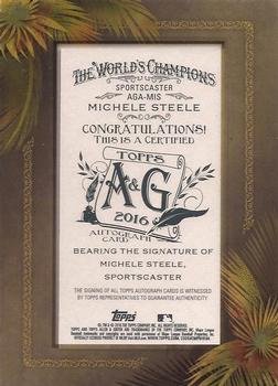 2016 Topps Allen & Ginter - Framed Mini Non-Baseball Autographs #AGA-MIS Michele Steele Back