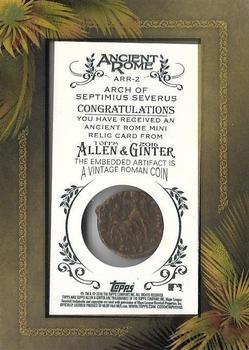 2016 Topps Allen & Ginter - Ancient Rome Relics #ARR-2 Arch of Septimius Severus Back