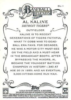 2016 Topps Allen & Ginter - Baseball Legends #BL-1 Al Kaline Back