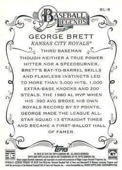 2016 Topps Allen & Ginter - Baseball Legends #BL-8 George Brett Back