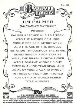 2016 Topps Allen & Ginter - Baseball Legends #BL-13 Jim Palmer Back