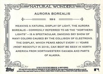 2016 Topps Allen & Ginter - Natural Wonders #NW-8 Aurora Borealis Back