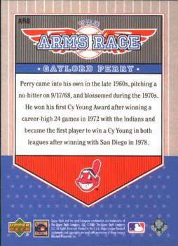 2001 Upper Deck Decade 1970's - The Arms Race #AR8 Gaylord Perry  Back