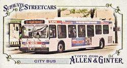 2016 Topps Allen & Ginter - Mini Subways and Streetcars #SS-10 City Bus Front