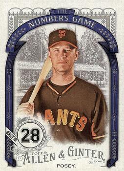2016 Topps Allen & Ginter - The Numbers Game #NG-3 Buster Posey Front