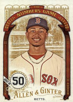 2016 Topps Allen & Ginter - The Numbers Game #NG-21 Mookie Betts Front