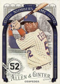 2016 Topps Allen & Ginter - The Numbers Game #NG-33 Yoenis Cespedes Front