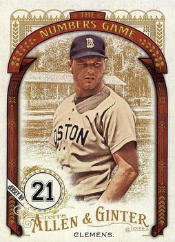 2016 Topps Allen & Ginter - The Numbers Game #NG-43 Roger Clemens Front