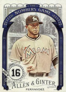 2016 Topps Allen & Ginter - The Numbers Game #NG-57 Jose Fernandez Front