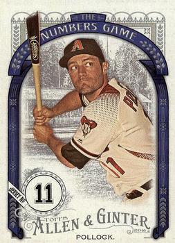 2016 Topps Allen & Ginter - The Numbers Game #NG-58 A.J. Pollock Front