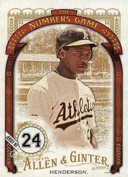 2016 Topps Allen & Ginter - The Numbers Game #NG-79 Rickey Henderson Front