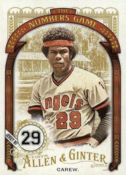 2016 Topps Allen & Ginter - The Numbers Game #NG-85 Rod Carew Front