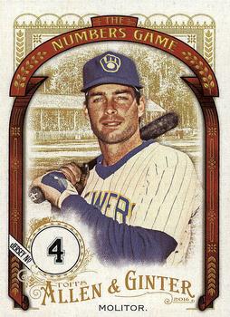 2016 Topps Allen & Ginter - The Numbers Game #NG-91 Paul Molitor Front