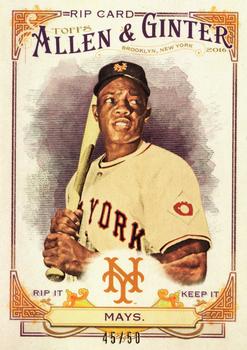 2016 Topps Allen & Ginter - Rip Cards #RIP-23 Willie Mays Front