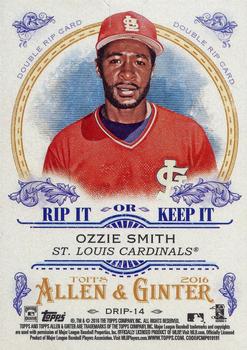2016 Topps Allen & Ginter - Double Rip Cards #DRIP-14 Yadier Molina / Ozzie Smith Back