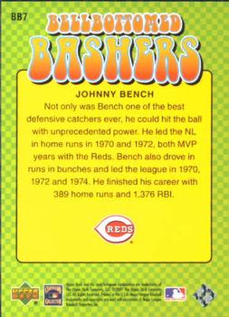 2001 Upper Deck Decade 1970's - Bellbottomed Bashers #BB7 Johnny Bench  Back
