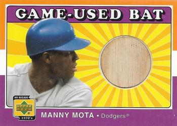 2001 Upper Deck Decade 1970's - Game-Used Bats #B-MM Manny Mota Front