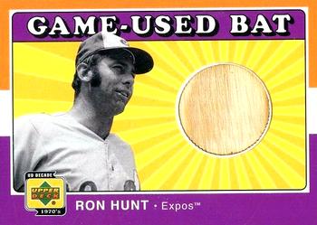 2001 Upper Deck Decade 1970's - Game-Used Bats #B-RH Ron Hunt Front