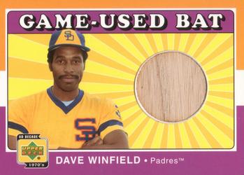 2001 Upper Deck Decade 1970's - Game-Used Bats #B-DW Dave Winfield Front
