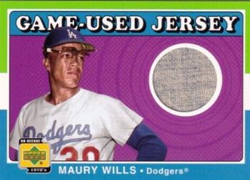 2001 Upper Deck Decade 1970's - Game-Used Jerseys #J-MW Maury Wills  Front