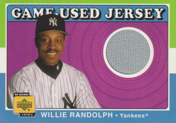 2001 Upper Deck Decade 1970's - Game-Used Jerseys #J-WR Willie Randolph  Front