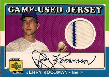 2001 Upper Deck Decade 1970's - Game-Used Jerseys Autographed #SJ-JKo Jerry Koosman  Front