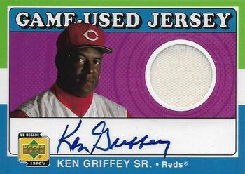 2001 Upper Deck Decade 1970's - Game-Used Jerseys Autographed #SJ-KG Ken Griffey Sr.  Front