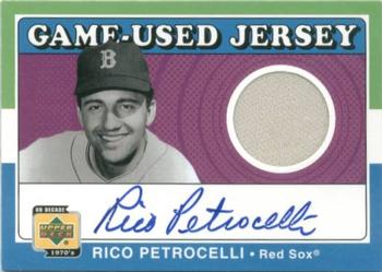 2001 Upper Deck Decade 1970's - Game-Used Jerseys Autographed #SJ-RP Rico Petrocelli  Front