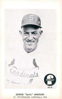 1966 Foremost Milk St. Petersburg Cardinals #NNO Sparky Anderson Front