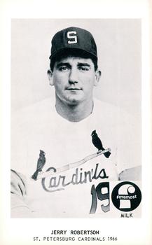 1966 Foremost Milk St. Petersburg Cardinals #NNO Jerry Robertson Front