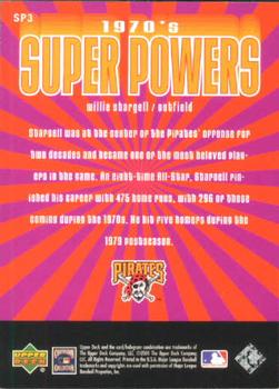 2001 Upper Deck Decade 1970's - 1970's Super Powers #SP3 Willie Stargell  Back