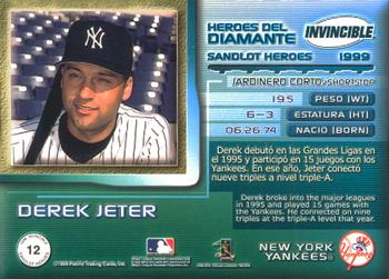 1999 Pacific Invincible - Sandlot Heroes #12 Derek Jeter  Back