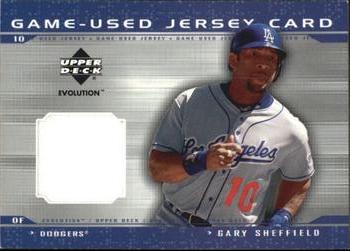 2001 Upper Deck Evolution - Game-Used Jersey #J-GS Gary Sheffield  Front