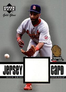 2001 Upper Deck Gold Glove - Game Jersey #GG-OS Ozzie Smith  Front